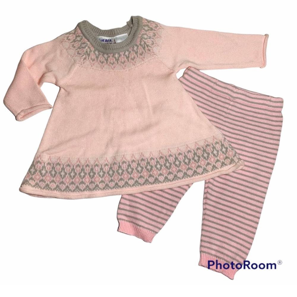 NWT Blueberi Boulevard Pink Sweater Set Size 9M